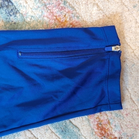 Nike Pants Athletic Pockets Logo Cobalt Blue Leg Zipper Girls Size Medium Track - Picture 5 of 9